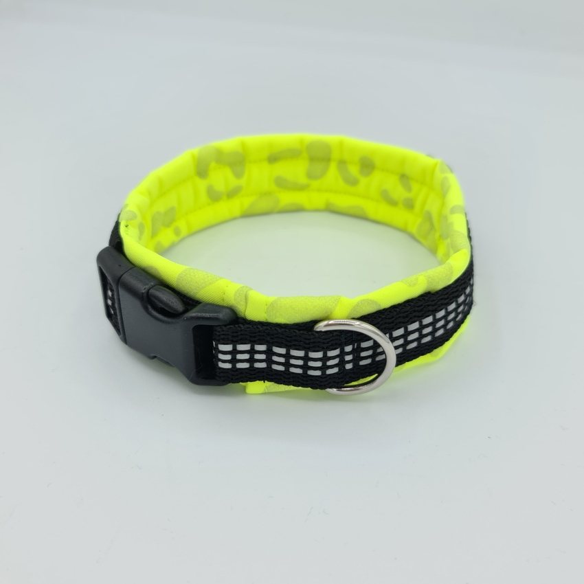 Halsband Safety - schwarz, Neongelb, reflektierend und fluoreszierend!